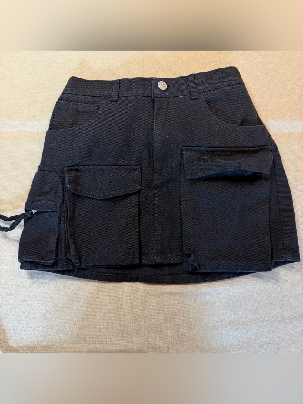 Harper Black Cargo Skirt with Multi Pockets